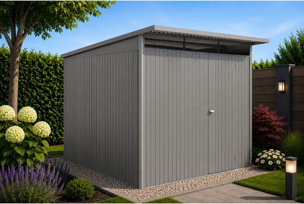 Abri métal BIOHORT AvantGarde ECO A7 porte simple