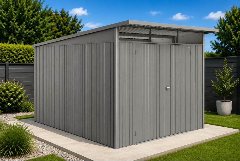 Abri métal BIOHORT AvantGarde ECO A8 double porte