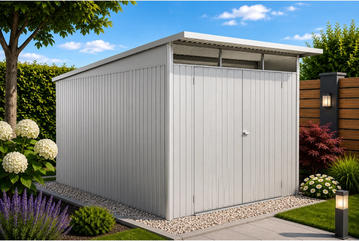 Abri métal BIOHORT AvantGarde ECO A8 double porte