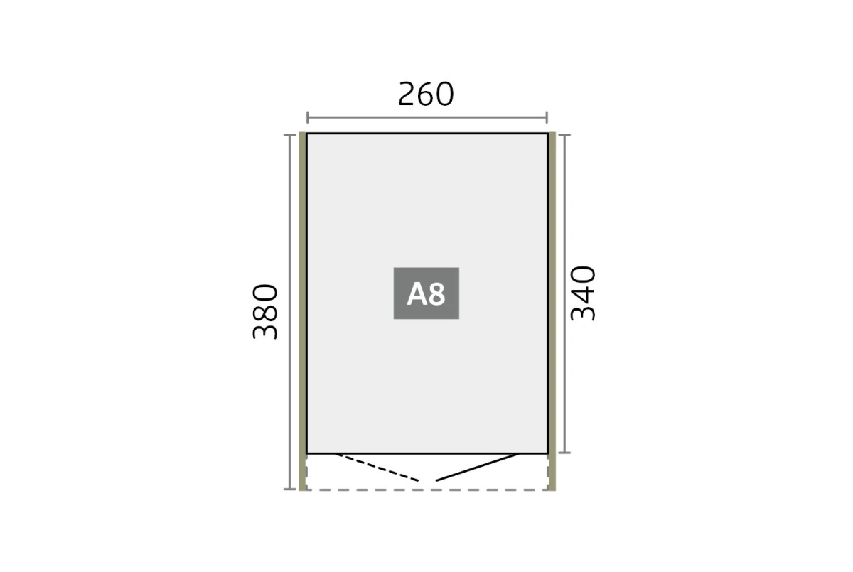 Abri métal BIOHORT AvantGarde ECO A8 double porte