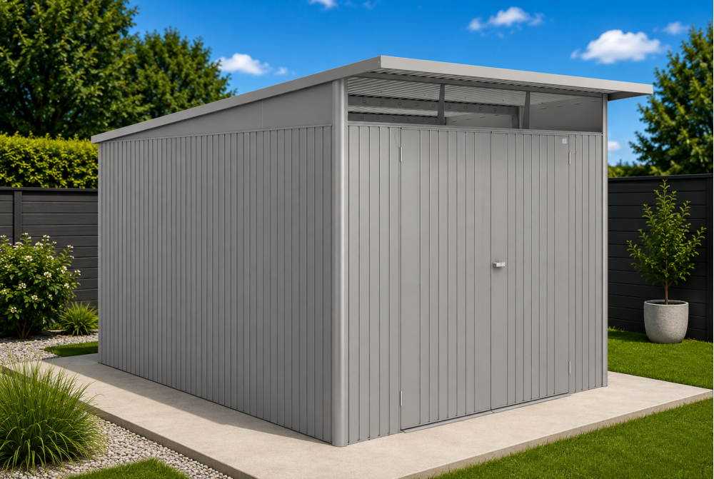 Abri métal BIOHORT AvantGarde ECO A8 porte simple