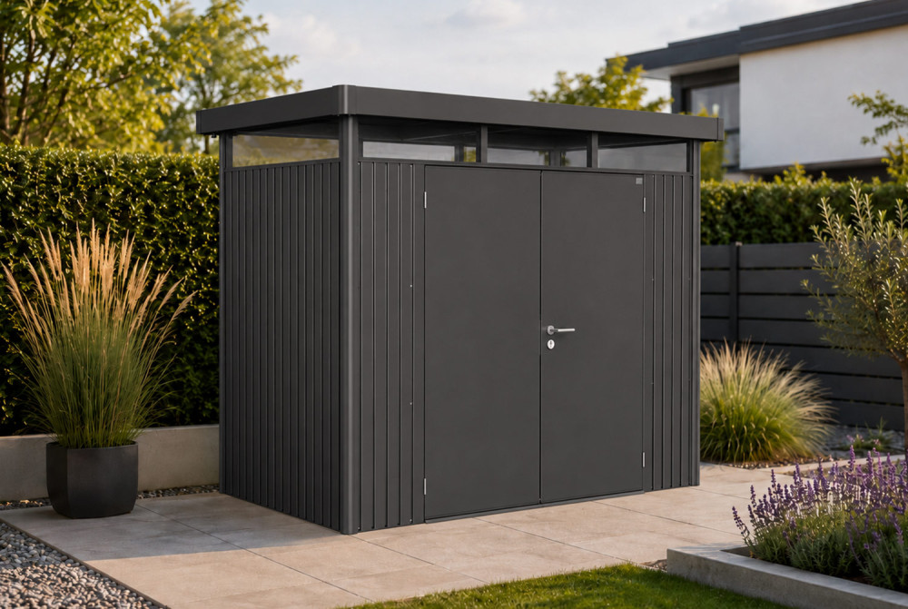 Abri métal BIOHORT HighLine H1 porte double