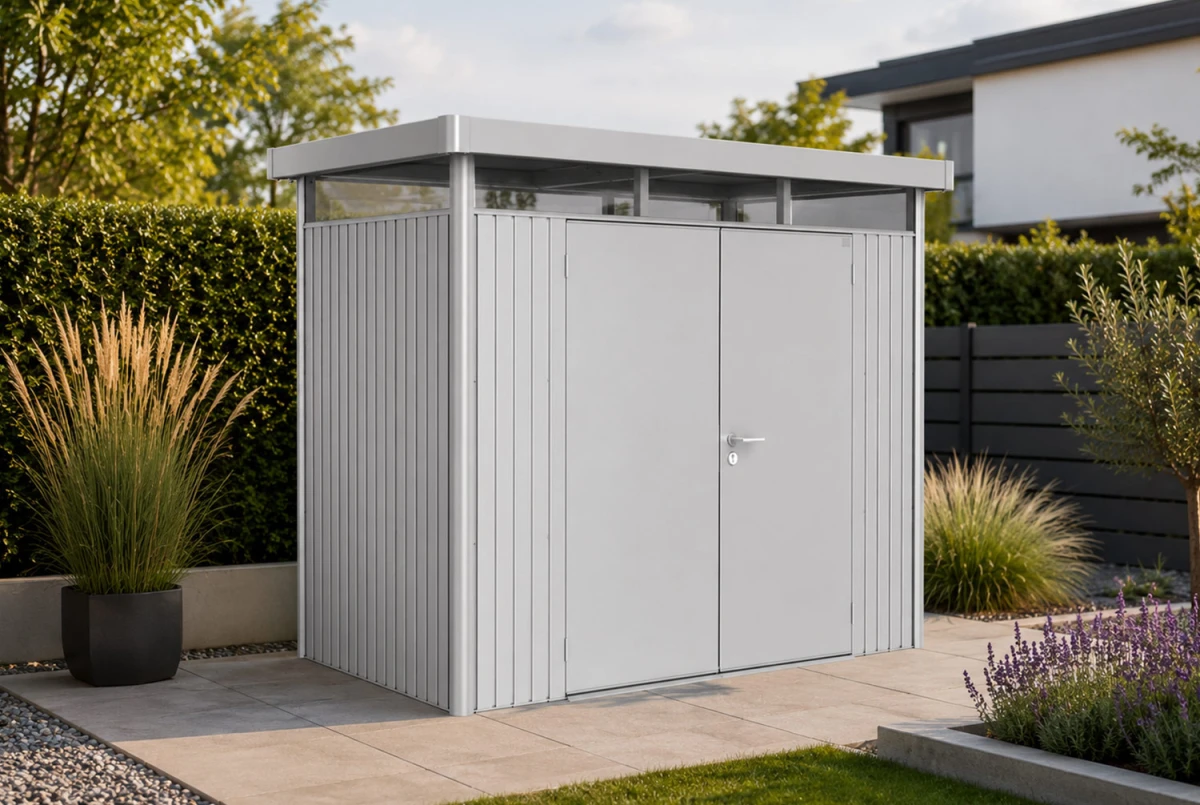 Abri métal BIOHORT HighLine H1 porte double