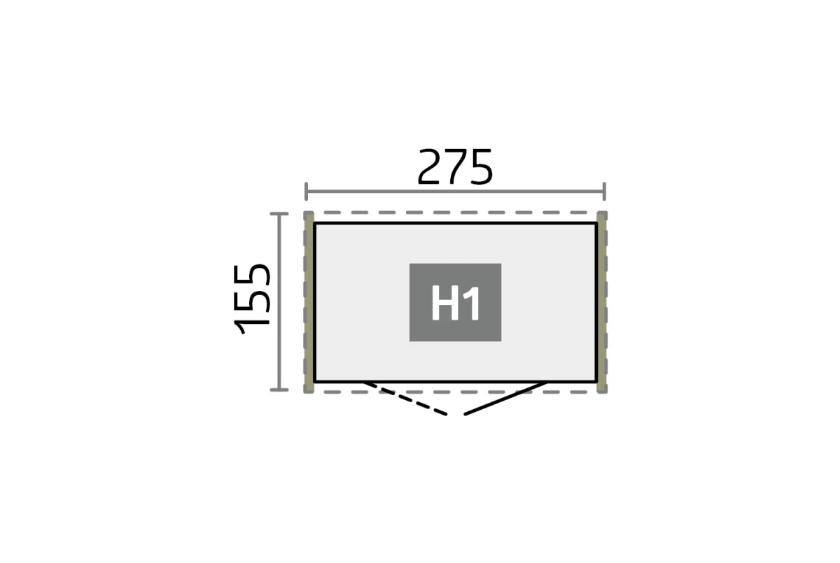 Abri métal BIOHORT HighLine H1 porte simple