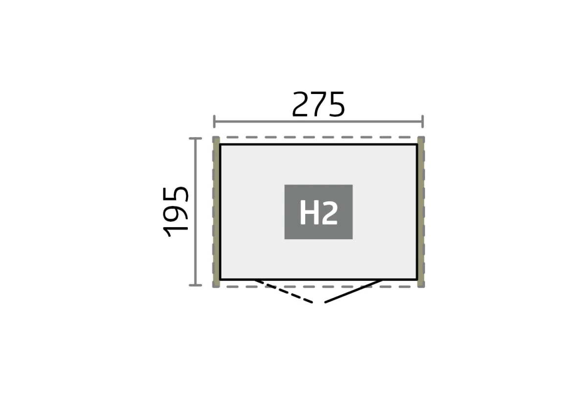Abri métal BIOHORT HighLine H2 double porte