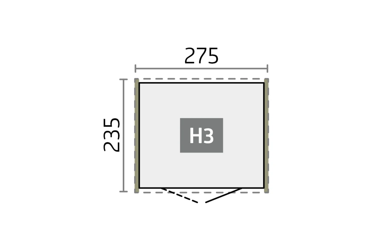 Abri métal BIOHORT HighLine H3 porte simple