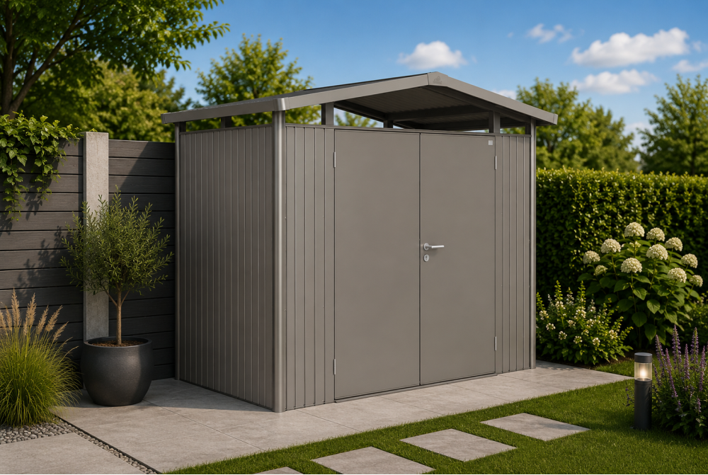 Abri métal BIOHORT Panorama P1 double porte
