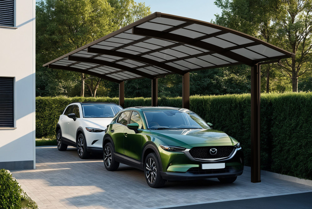 Carport XIMAX Tandem T60 Rall. – 11,03m×2,7m – 75kg/m²
