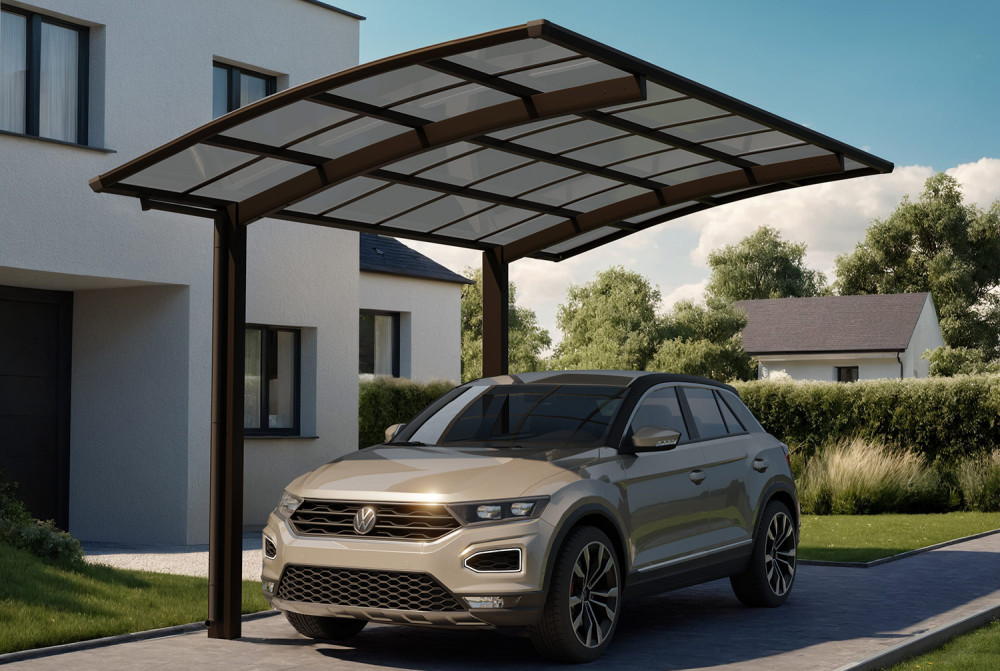 Carport XIMAX PORTOFORTE T80 Rall.+xs – 5,56m×2,4m – 100 kg/m²