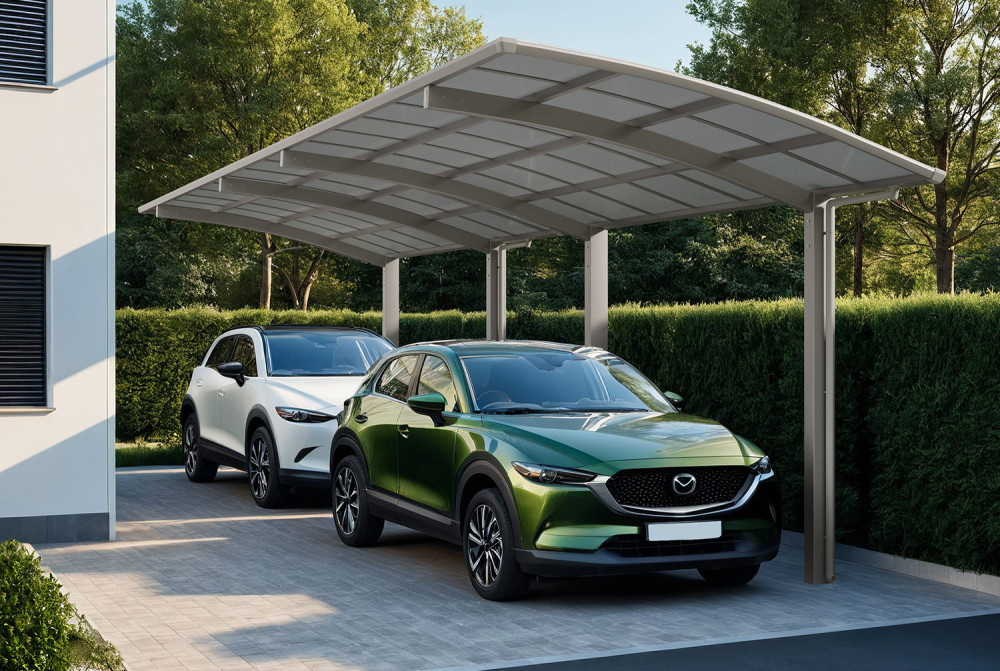 Carport XIMAX PORTOFORTE Tandem T80 – 9,83m×2,7m – 100 kg/m²