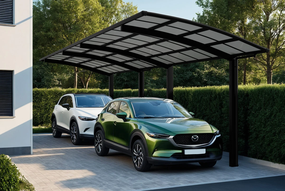 Carport XIMAX PORTOFORTE Tandem T80 Rall.+xl – 11,03m×3,01m – 100 kg/m²