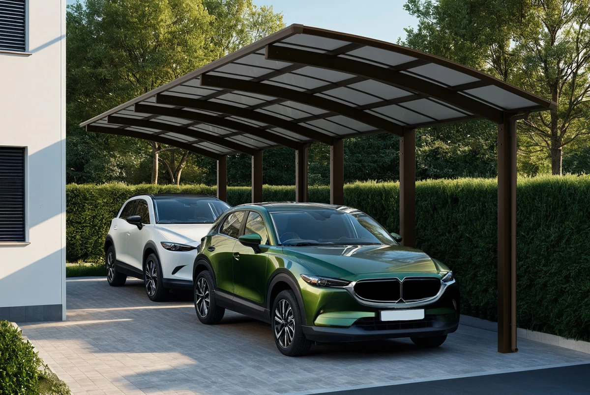 Carport XIMAX PORTOFORTE Tandem T110 Rall. – 11,03m×2,7m – 137kg/m²