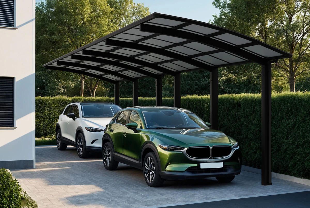 Carport XIMAX PORTOFORTE Tandem T110 Rall.+xl – 11,03m×3,01m – 137kg/m²