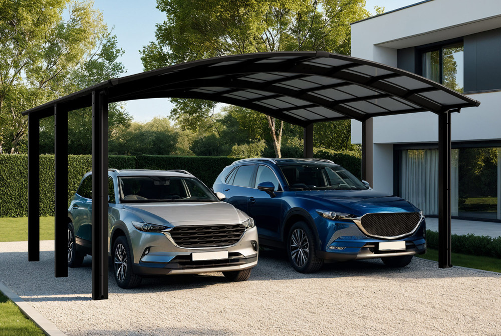 Carport XIMAX PORTOFORTE Mt.M T110 Rall.+xl – 5,56m×6,03m – 137kg/m²