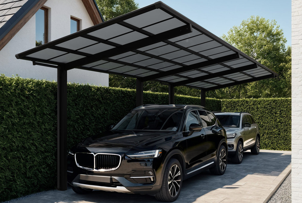 Carport XIMAX LINÉA Tandem T60 Rall. – 11,03m×2,73m – 75kg/m²