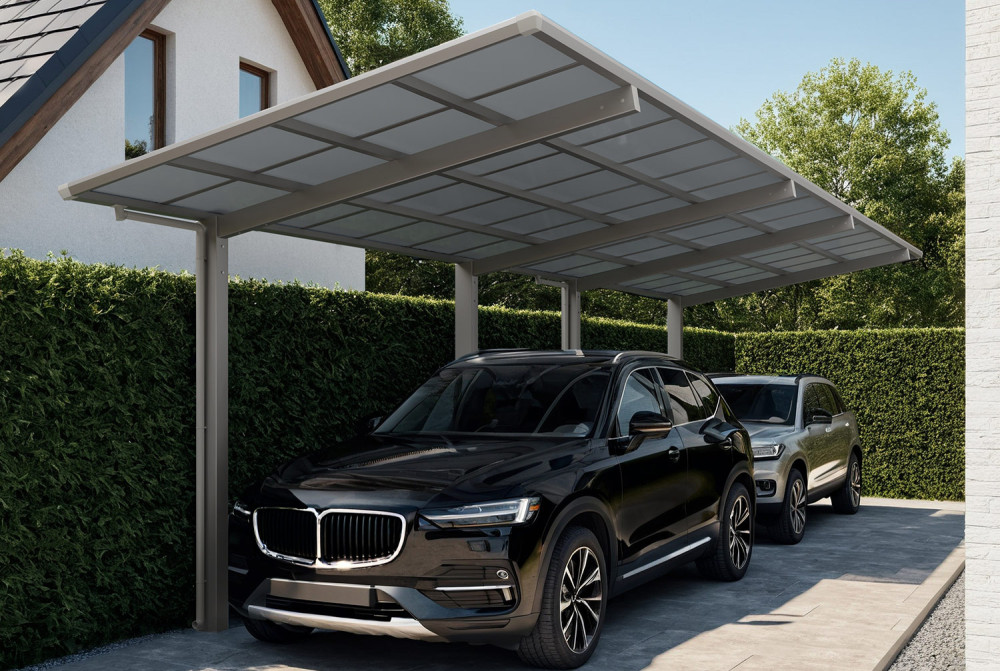 Carport XIMAX LINÉA Tandem T60 xl – 9,83m×3,02m – 75kg/m²