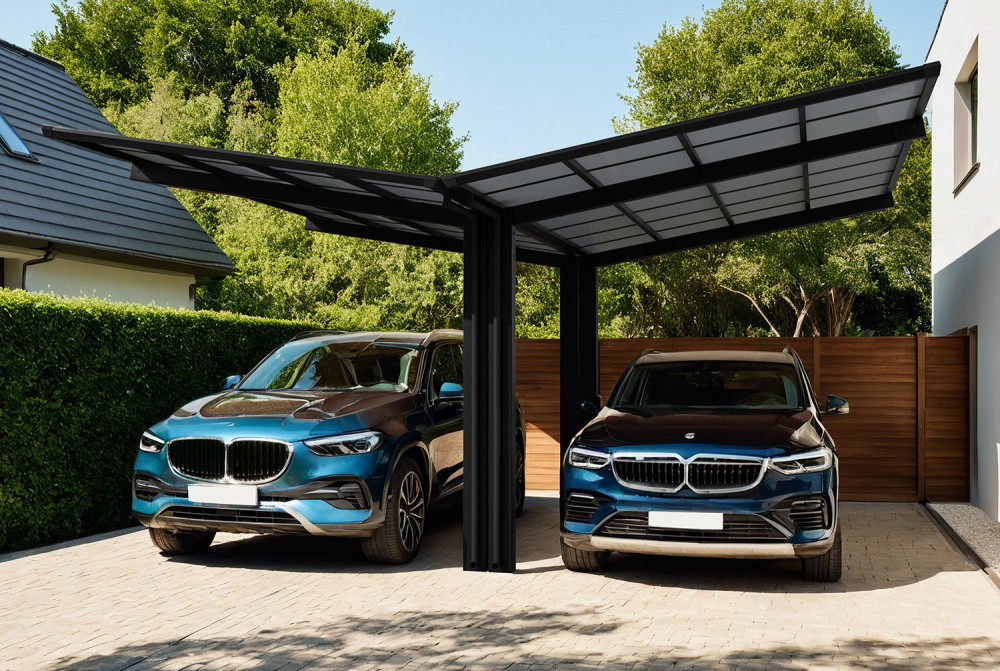 Carport XIMAX LINÉA Montage Y T60 – 4,95m×5,46m – 75kg/m²