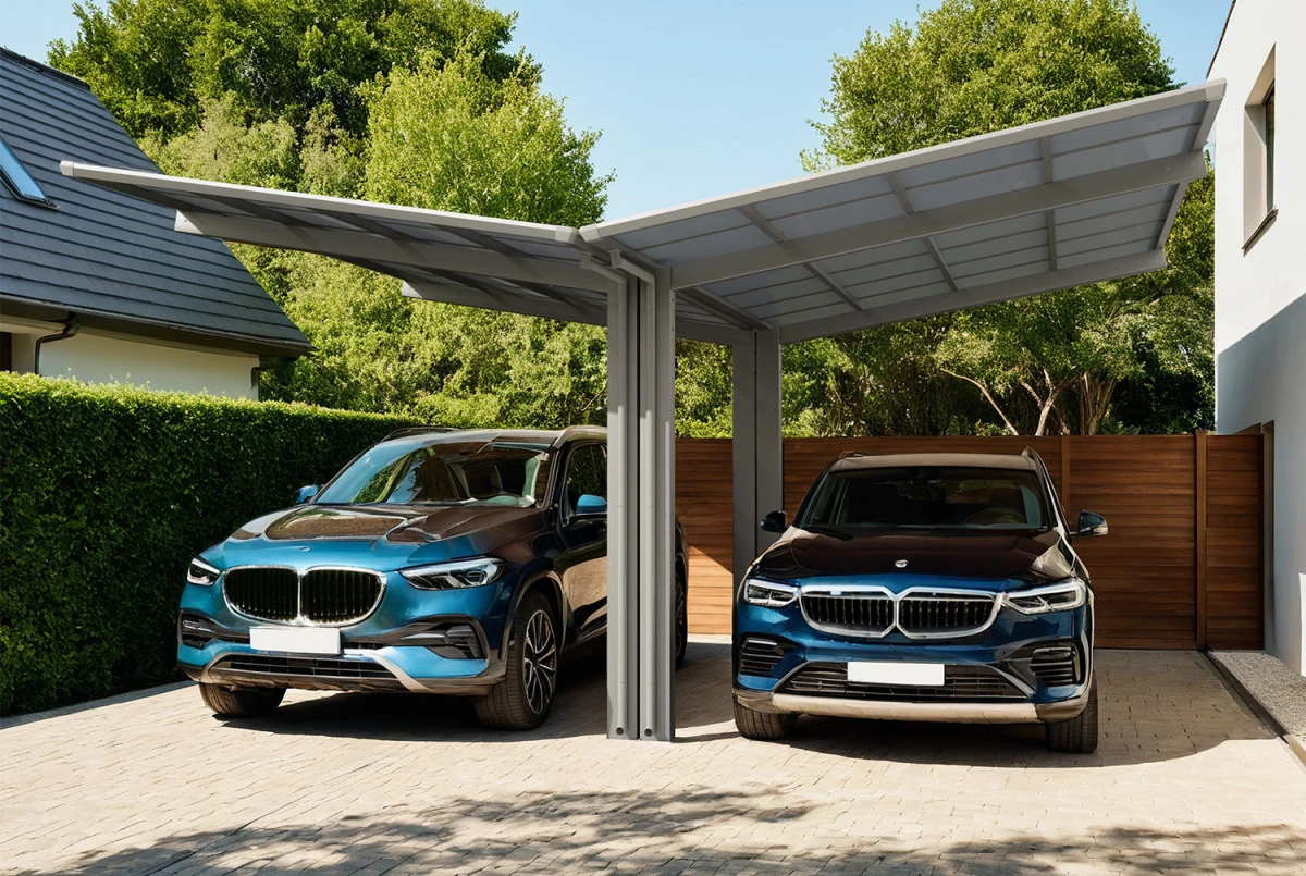 Carport XIMAX LINÉA Montage Y T60 Rall. – 5,56m×5,46m – 75kg/m²