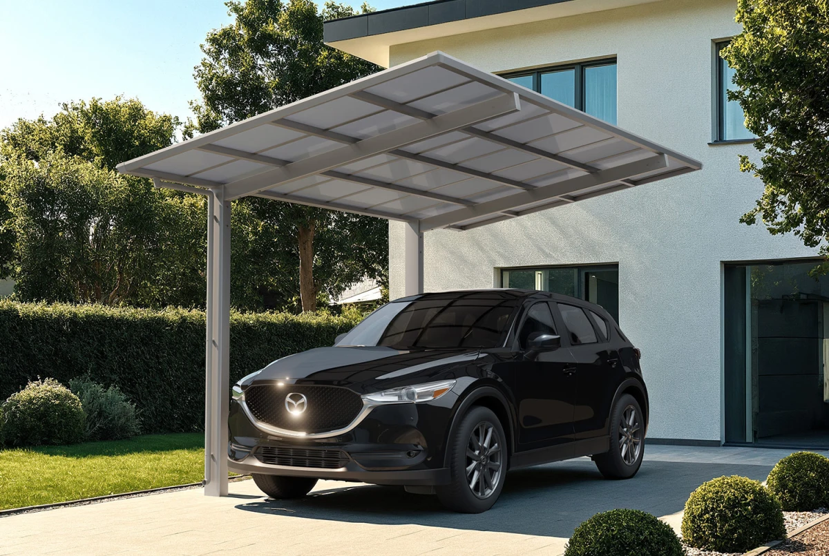 Carport XIMAX LINÉA T80 Rall.+xs – 5,56m×2,43m – 100 kg/m²