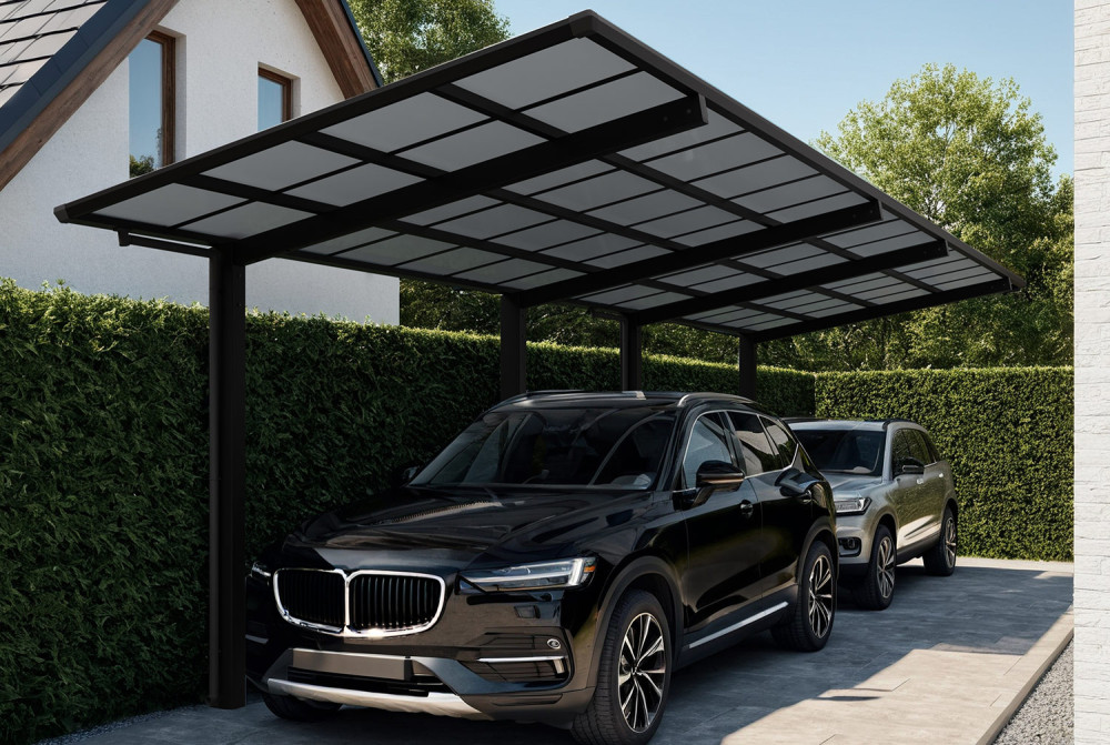 Carport XIMAX LINÉA Tandem T80 xl – 9,83m×3,02m – 100 kg/m²