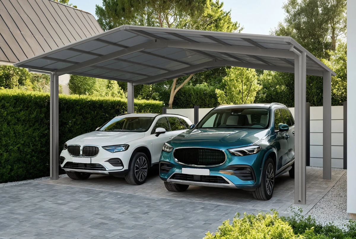 Carport XIMAX LINÉA Montage M T80 Rall.+xl – 5,56m×6,05m – 100 kg/m²