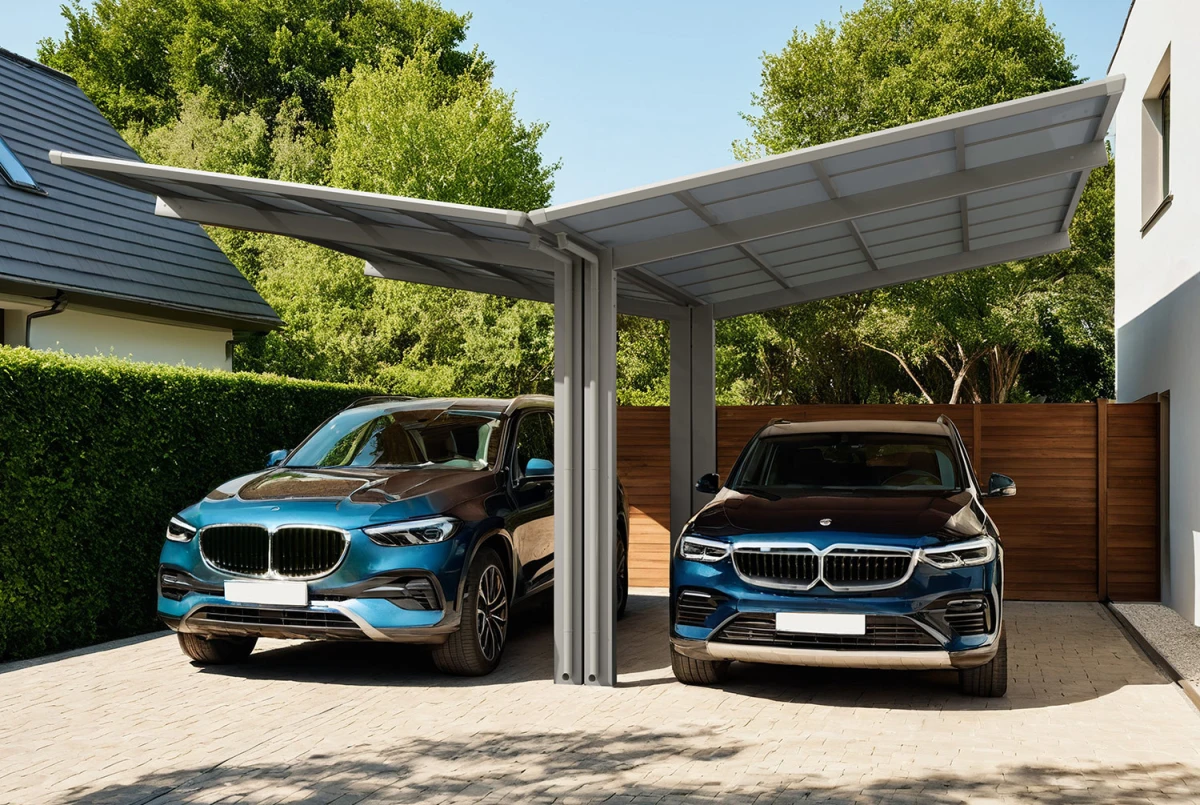 Carport XIMAX LINÉA Montage Y T80 – 4,95m×5,48m – 100 kg/m²