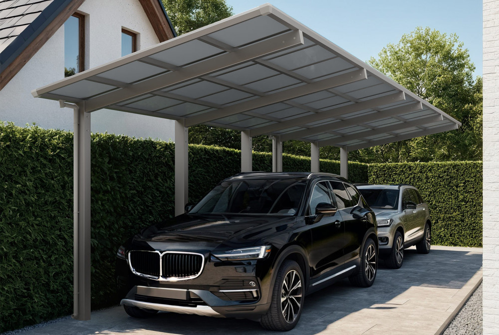 Carport XIMAX LINÉA Tandem T110 xl – 9,83m×3,02m – 137kg/m²