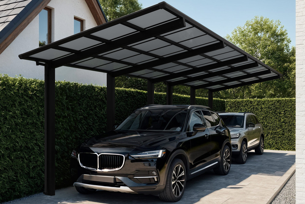 Carport XIMAX LINÉA Tandem T110 Rall.+xl – 11,03m×3,02m – 137kg/m²