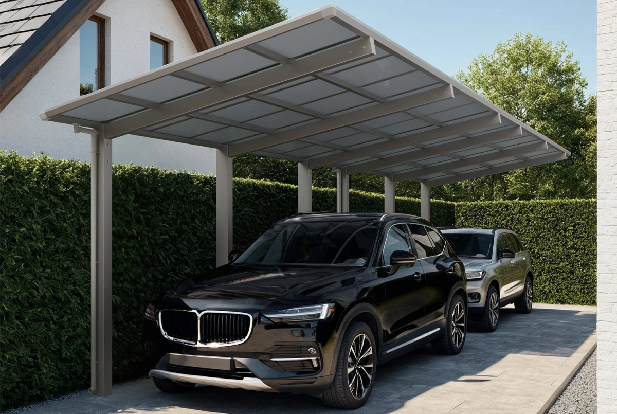 Carport XIMAX LINÉA Tandem T110 Rall.+xl – 11,03m×3,02m – 137kg/m²