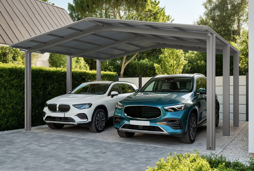 Carport XIMAX LINÉA Montage M T110 xl – 4,95m×6,05m – 137kg/m²