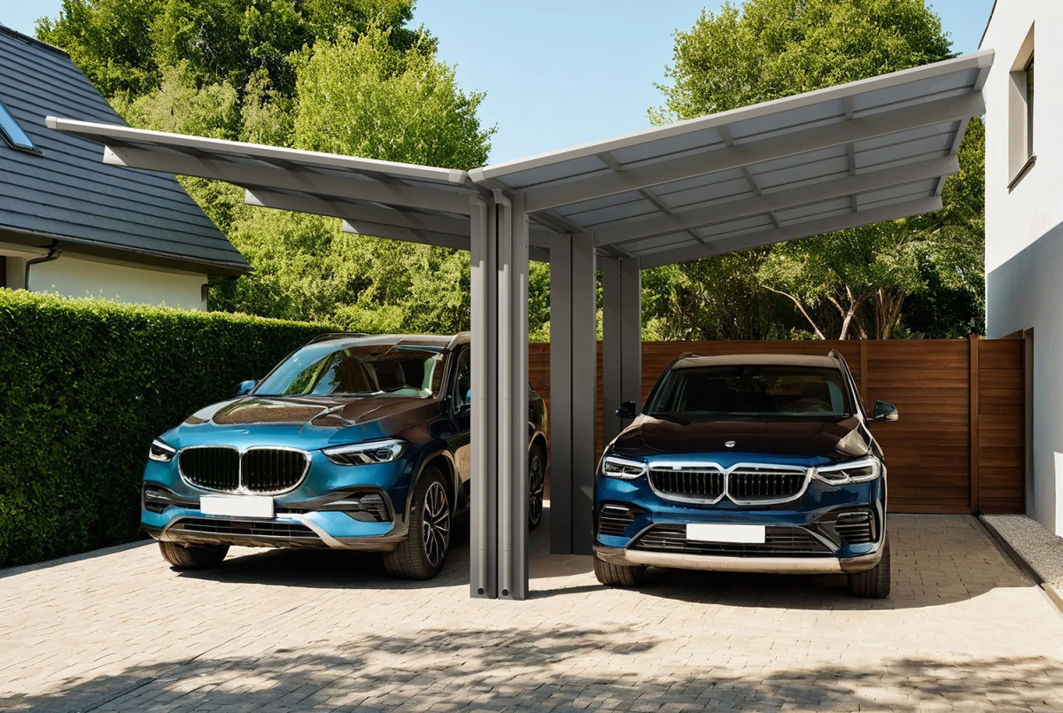 Carport XIMAX LINÉA Montage Y T110 Rall.+xl – 5,56m×6,07m – 137kg/m²