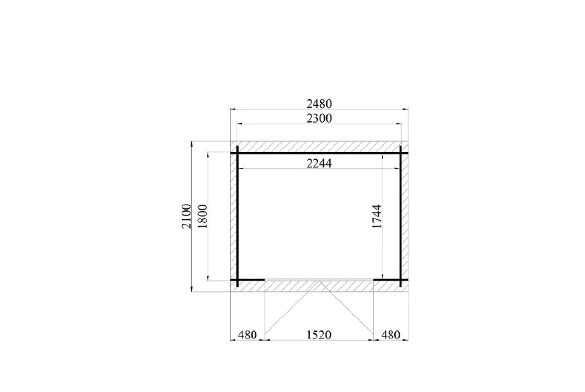 Abri de jardin bois brut Toit monopente ESSENTIEL 3 - 3,91 m² - Madriers 28 mm