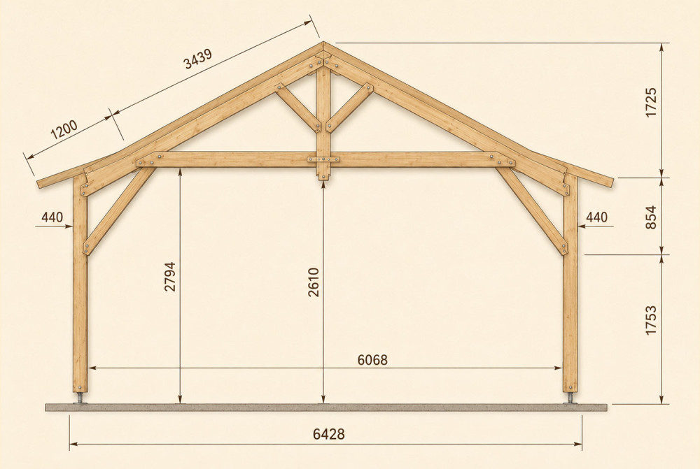 Kiosque de jardin en bois octogonal L'ÉCRIN 6,85 × 6,85 m - Épicéa classe 2