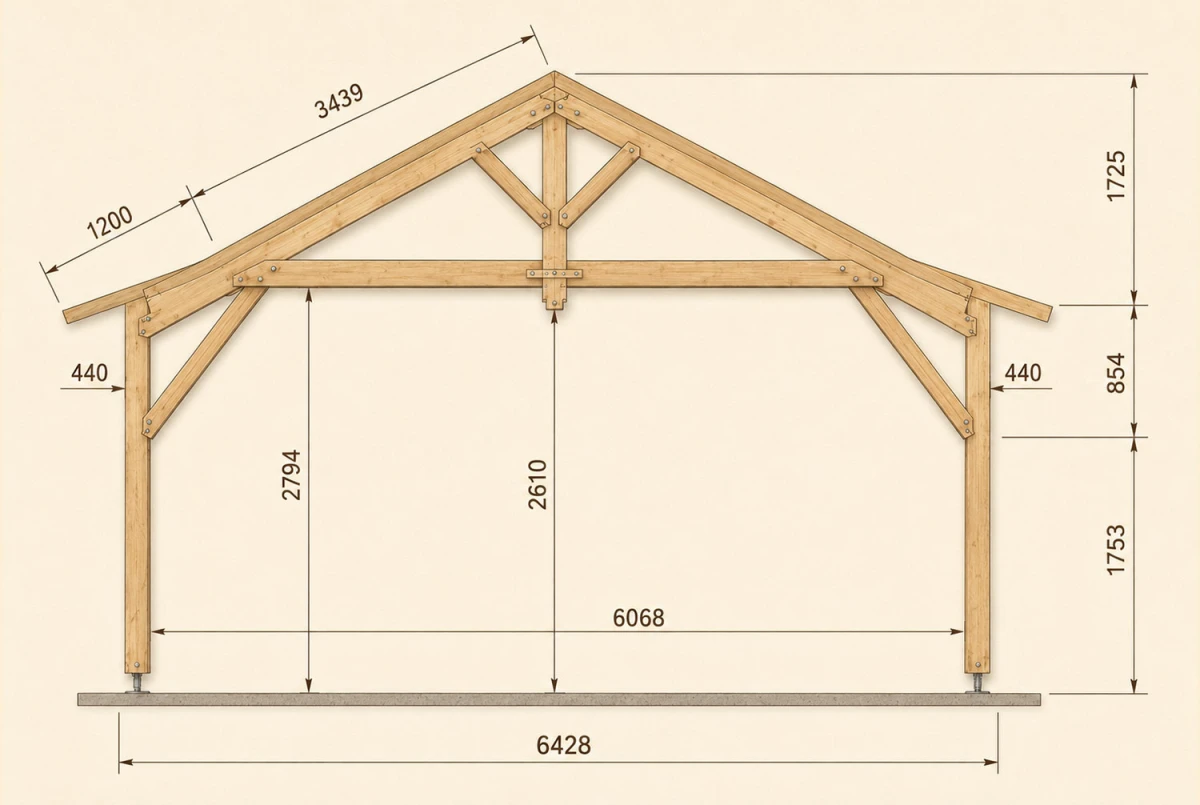 Kiosque de jardin en bois octogonal L'ÉCRIN 6,85 × 6,85 m - Épicéa autoclave classe 3