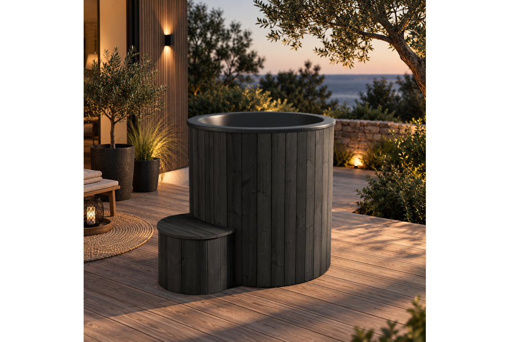 Bain nordique COLD Tub 100 Black Edition bois Thermowood