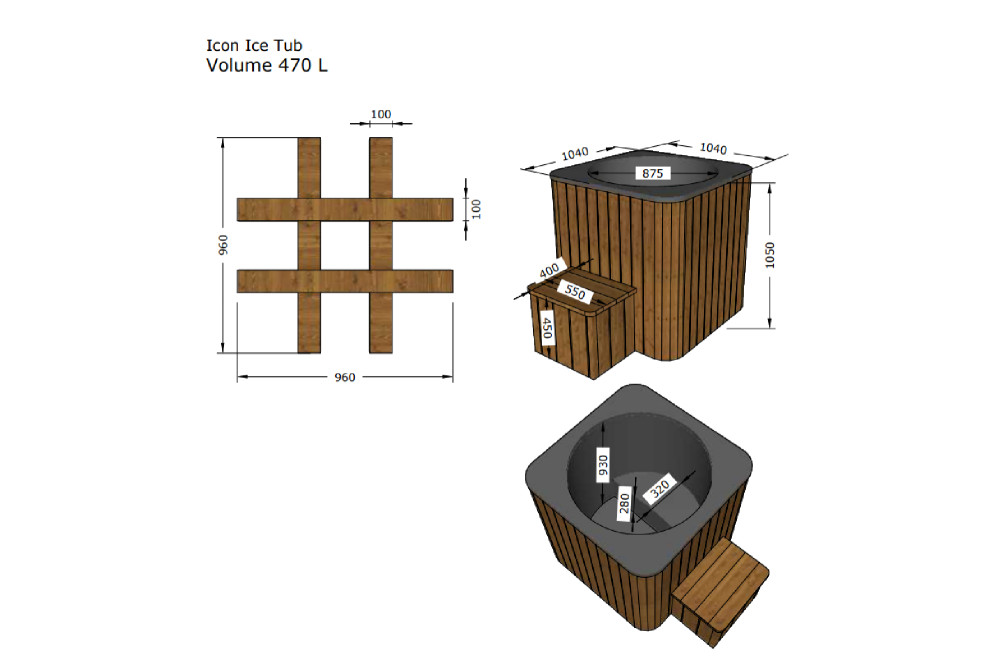 Bain nordique COLD Icon Tub  Black Edition bois Thermowood