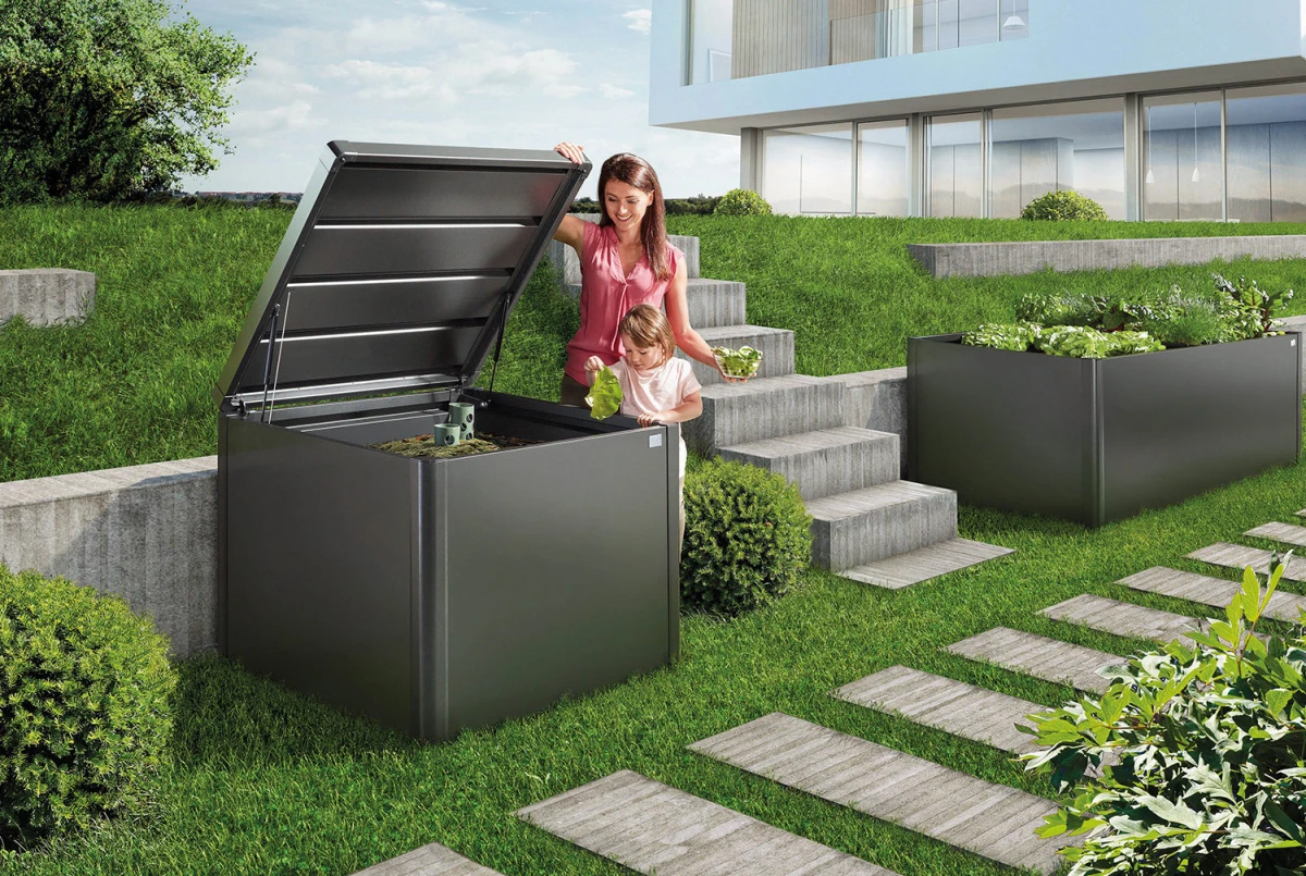 Composteur de jardin BIOHORT MonAmi acier