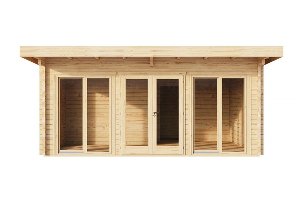 Chalet de jardin bois brut L'OBSERVATOIRE - Toit monopente - 3 pièces - 30 m² - 70 mm CC