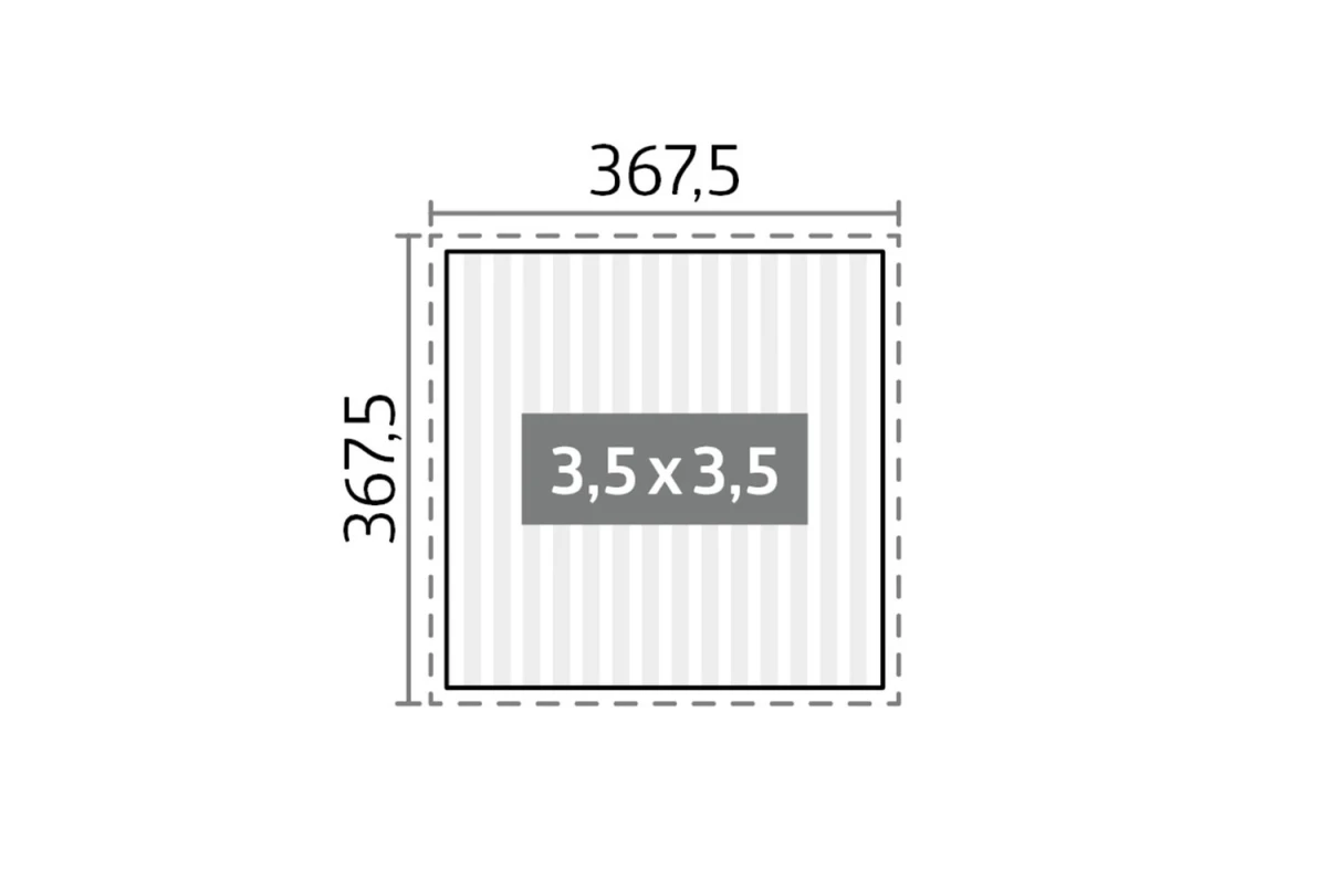 Pergola Biohort T. 3,5m x 3,5m – Acier Thermolaqué – Garantie 20 ans