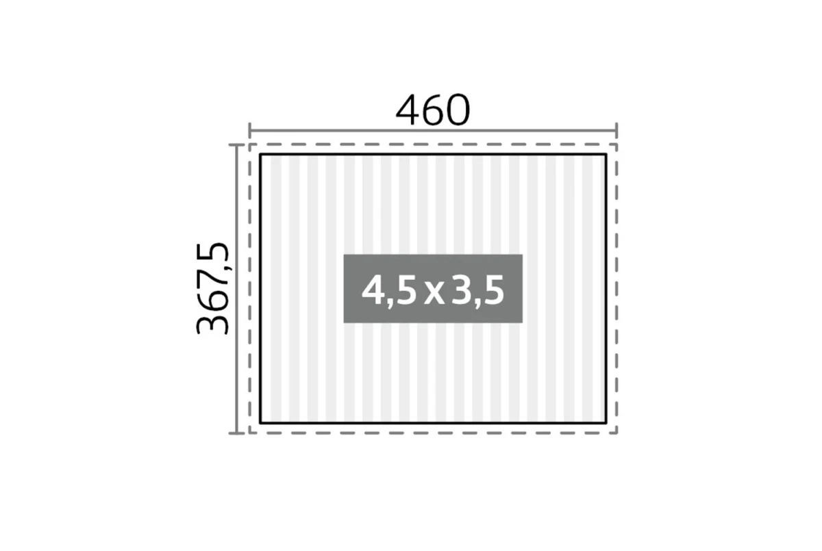 Pergola Biohort T. 4,5m x 3,5m – Acier Thermolaqué – Garantie 20 ans