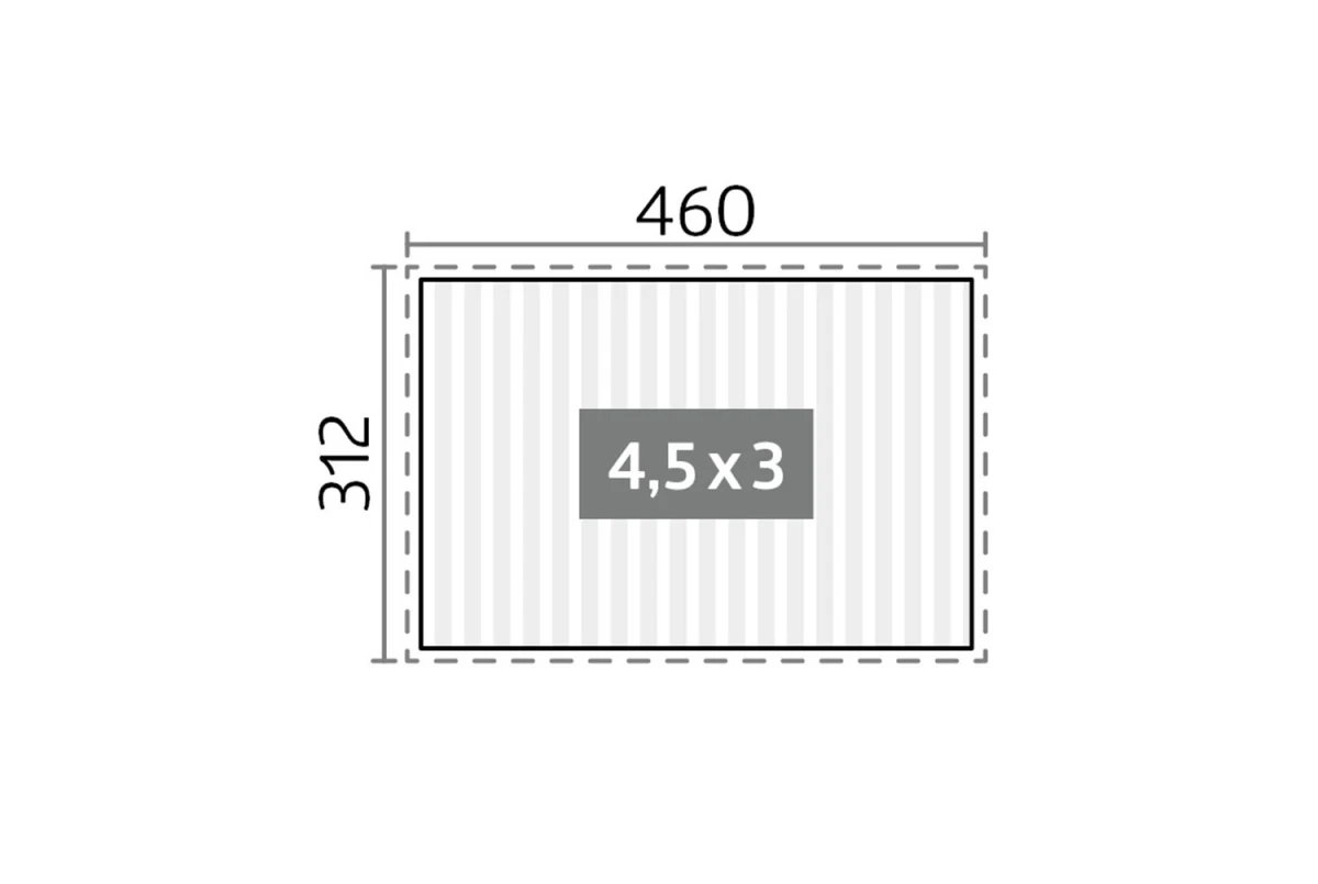 Pergola Biohort T. 4,5m x 3m – Acier Thermolaqué – Garantie 20 ans