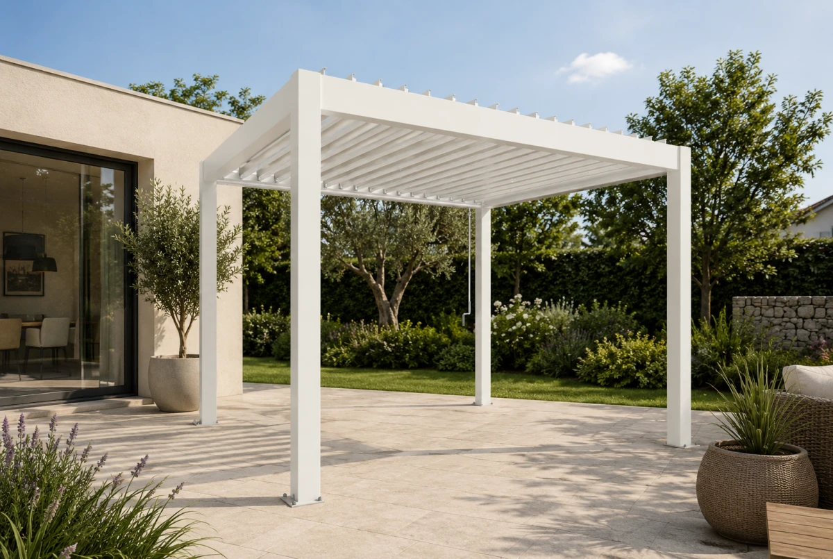 Pergola Biohort T. 4m x 3,5m – Acier Thermolaqué – Garantie 20 ans