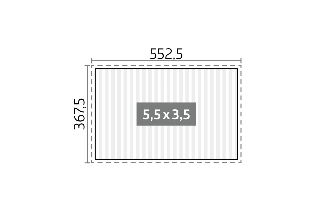 Pergola Biohort T. 5,5m x 3,5m – Acier Thermolaqué – Garantie 20 ans