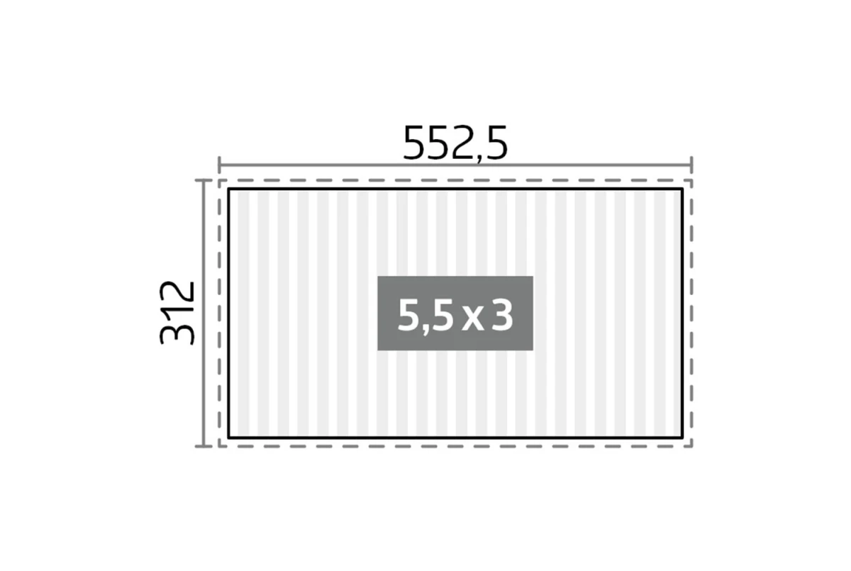 Pergola Biohort T. 5,5m x 3m – Acier Thermolaqué – Garantie 20 ans