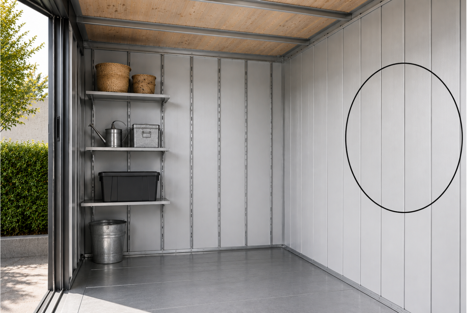 Revêtement Abri de jardin Neo 2C/3B double porte Biohort