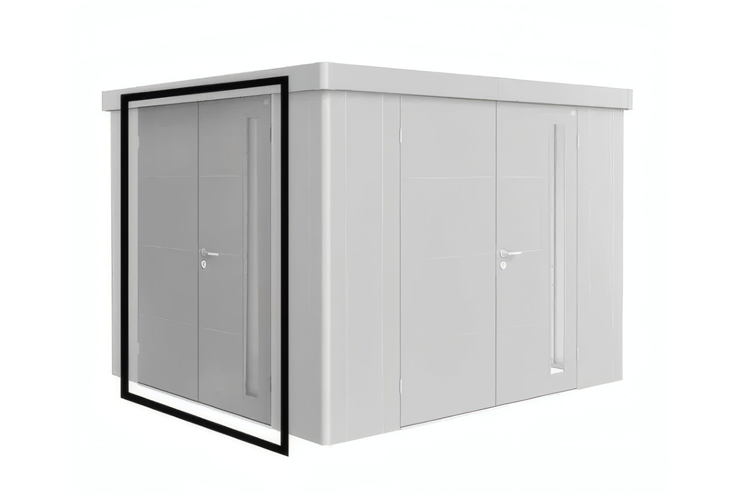 Porte double supplémentaire métal Biohort pour abri de jardin Neo