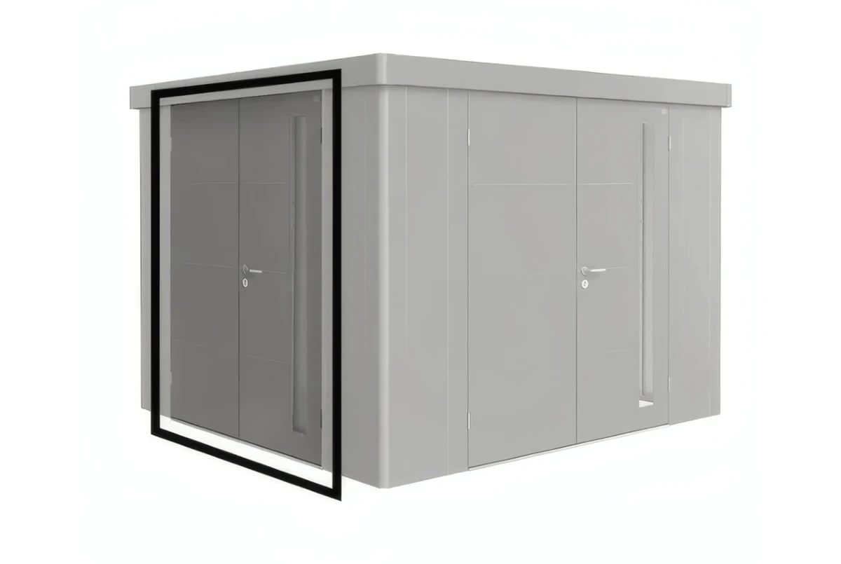 Porte double supplémentaire métal Biohort pour abri de jardin Neo