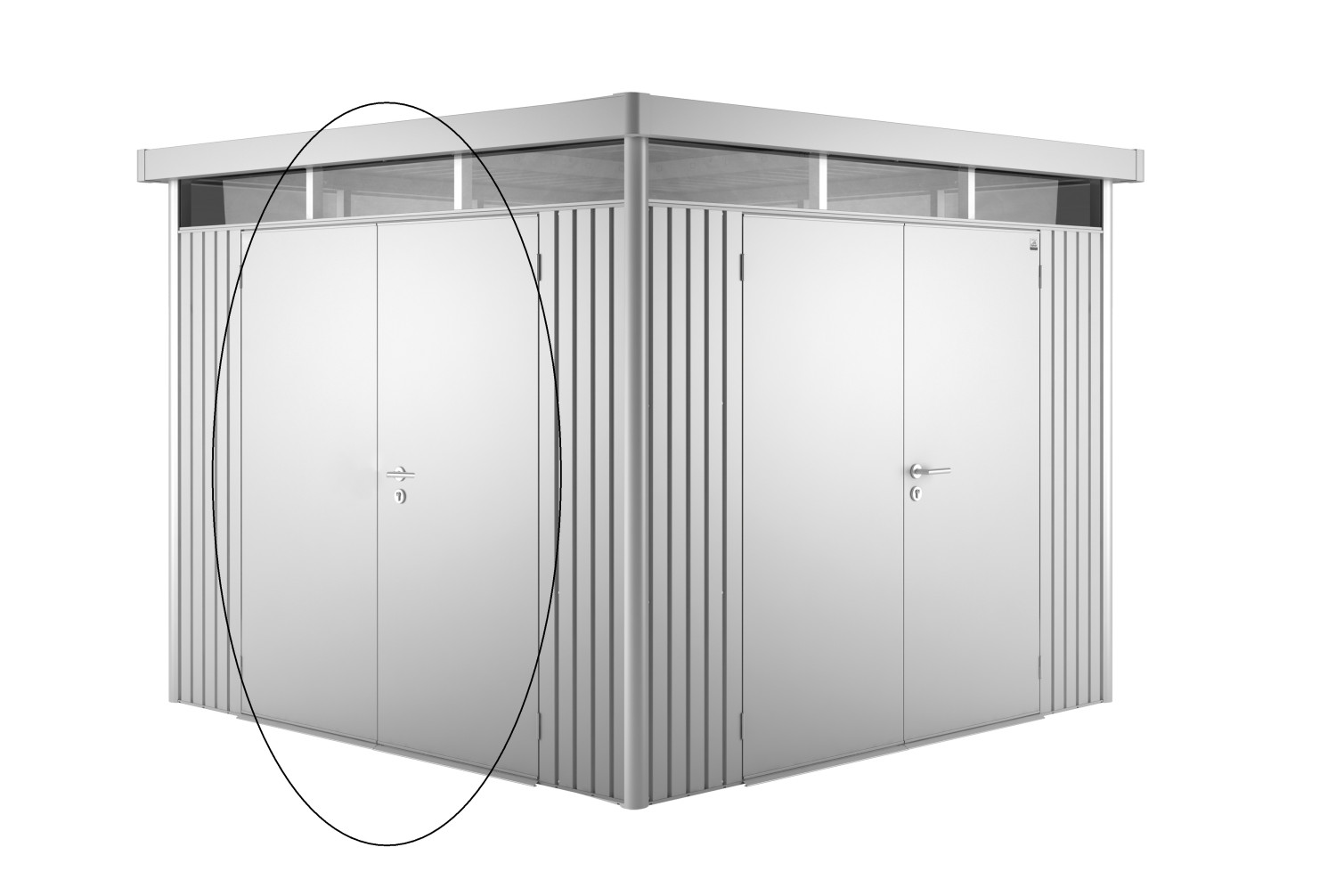 Porte double supplémentaire métal Biohort pour HighLine, Panorama, AvantGarde