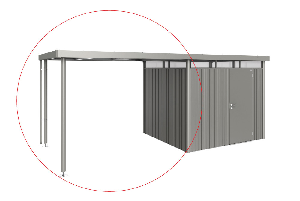 Auvent métal Biohort pour abri de jardin HighLine H3