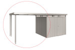 Auvent métal Biohort pour abri de jardin HighLine H3